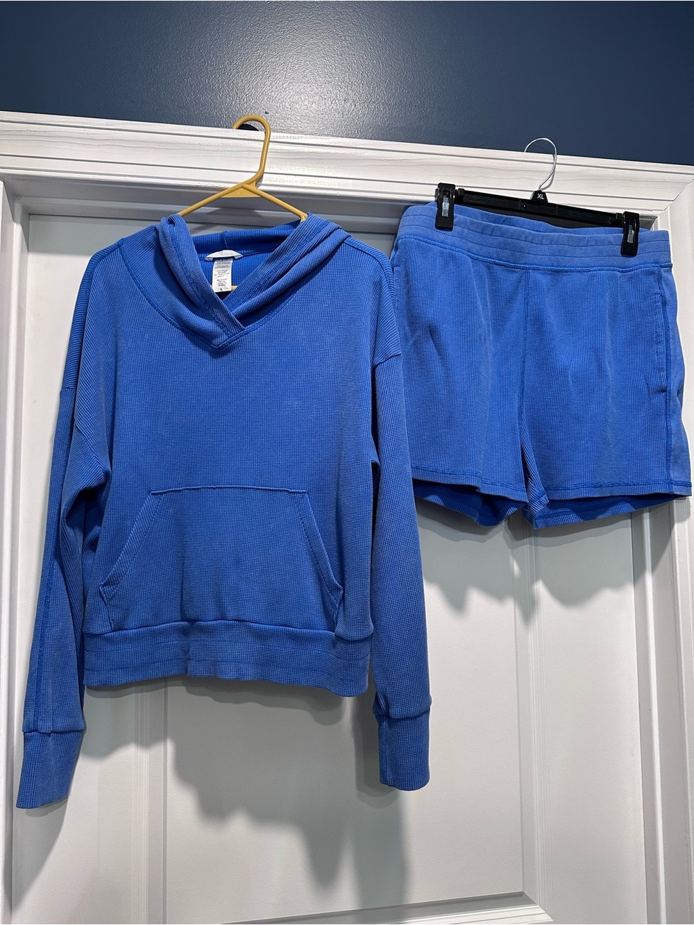 Ladies Jockey waffle Hoodie & Shorts Set